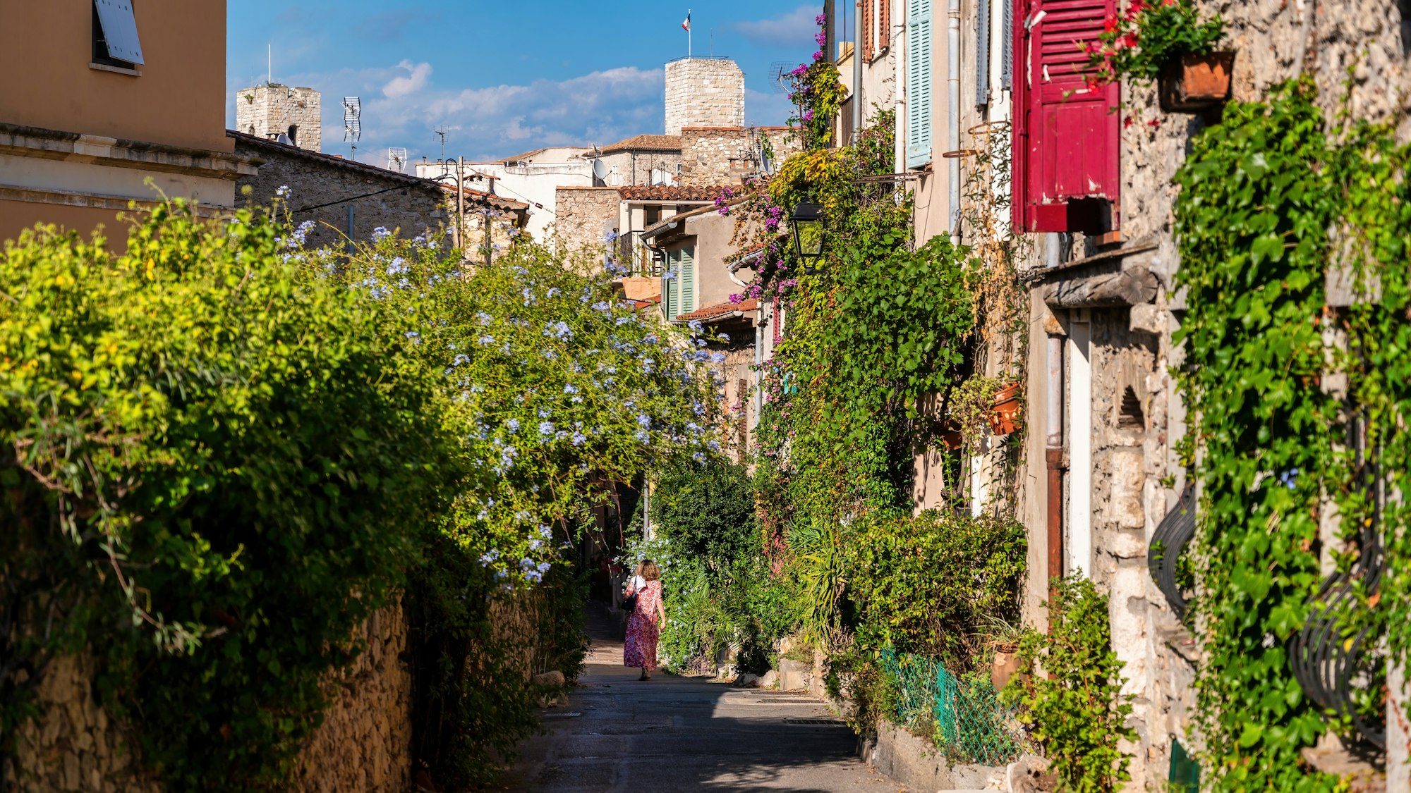 Street view of Antibes, France